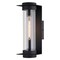 Vaxcel Brighton Light 14in H Black Contemporary In/Outdoor Wall Lantern Fixture with Cylinder Clear Glass T0711 - alternate 4